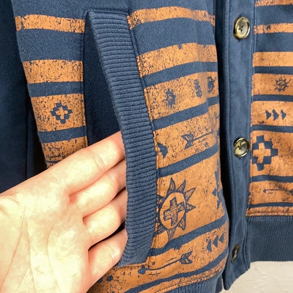 Arizona Jean Co. Navy Blue Button Up Sweater XL - Picture 4 of 9